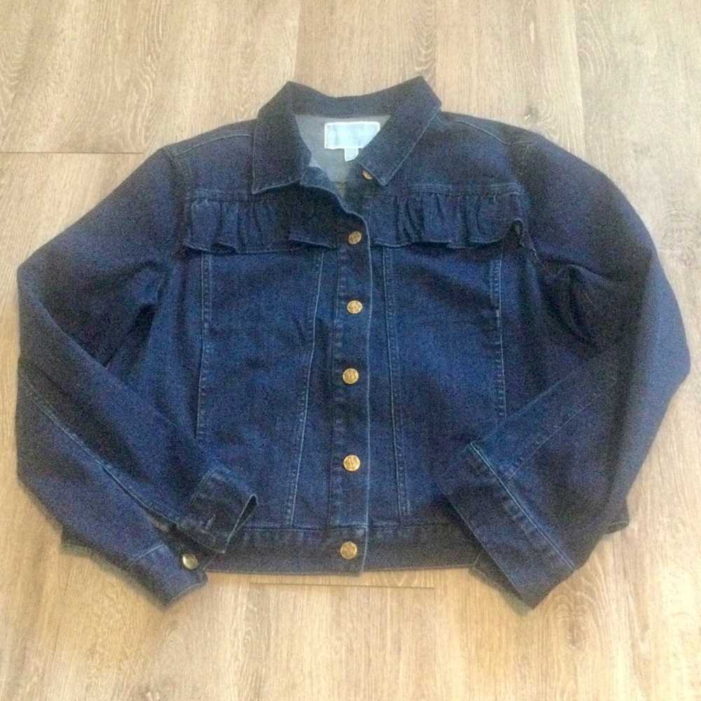DRAPER JAMES DARK WASH DENIM JEAN JACKET